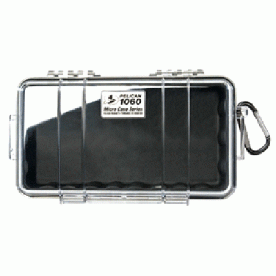 Pelican 1060 Micro Case - Black with Clear Lid
