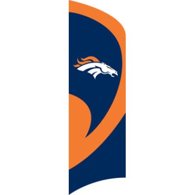 TTDB Broncos  Tall Team Flag with pole