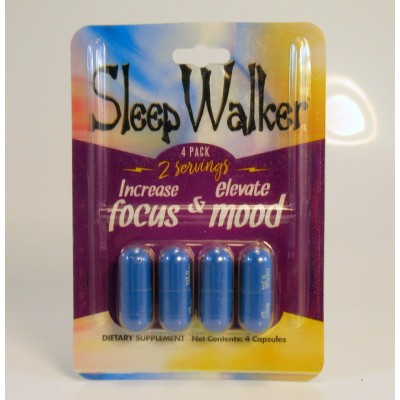 Sleep Walker - is Not For Sleeping - Increase Focus & Elevate Mood (4ea)(4pk)(Capsules)