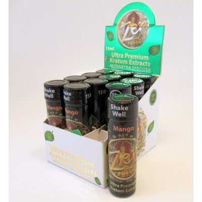 Zen Ultra Premium Liquid Kratom Extract Tall Shot (Mango)(15ml)(Case)(12)