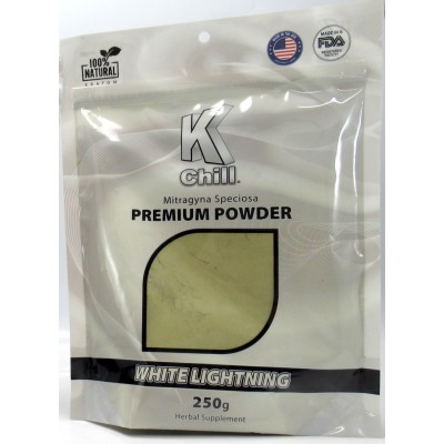 K Chill White Lightning White Vein -  Premium Kratom Powder (250g)
