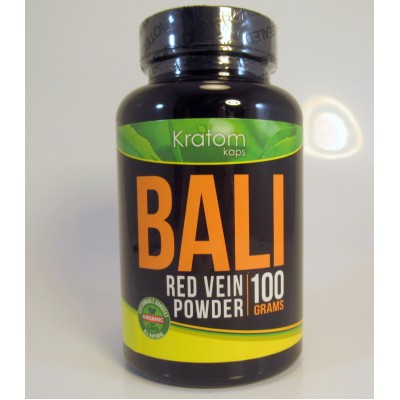 Kratom Kaps - BALI (Red Vein) All Natural Organic Powder (100grams)