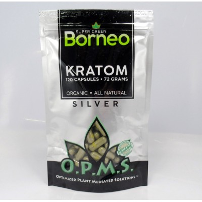 OPMS Silver Super Green Borneo - Organic - All Natural Caps (120ea)