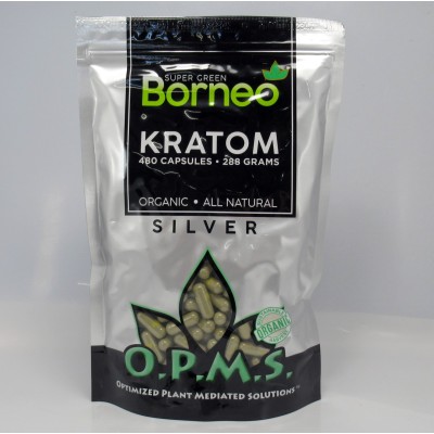 OPMS Silver Super Green Borneo - Organic - All Natural Caps (480ea)