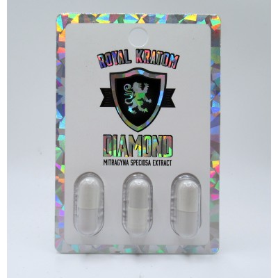 Royal Kratom Diamond Caps Blister Pack - Mitragyna Speciosa Extract (3ct)