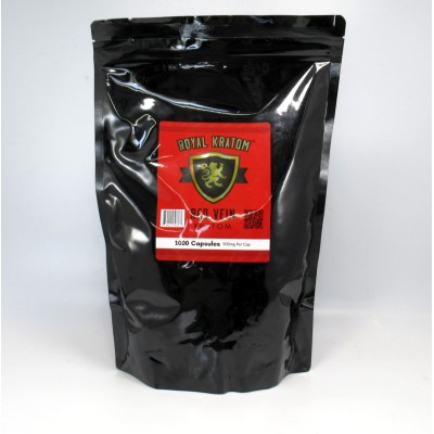 Royal Kratom Red Vein Premium Capsules (1000ea) (Half Kilo)