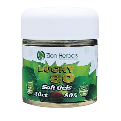 Zion Herbals Lucky 80 Soft Gel Caps 80% 20ct